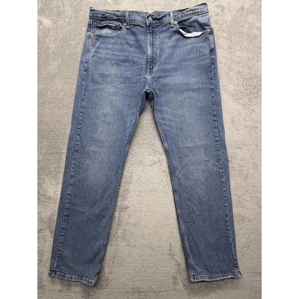 Levis 505 Jeans Mens Measured 40x30 Blue‎ Straight Regular Denim Zip Fly Stretch